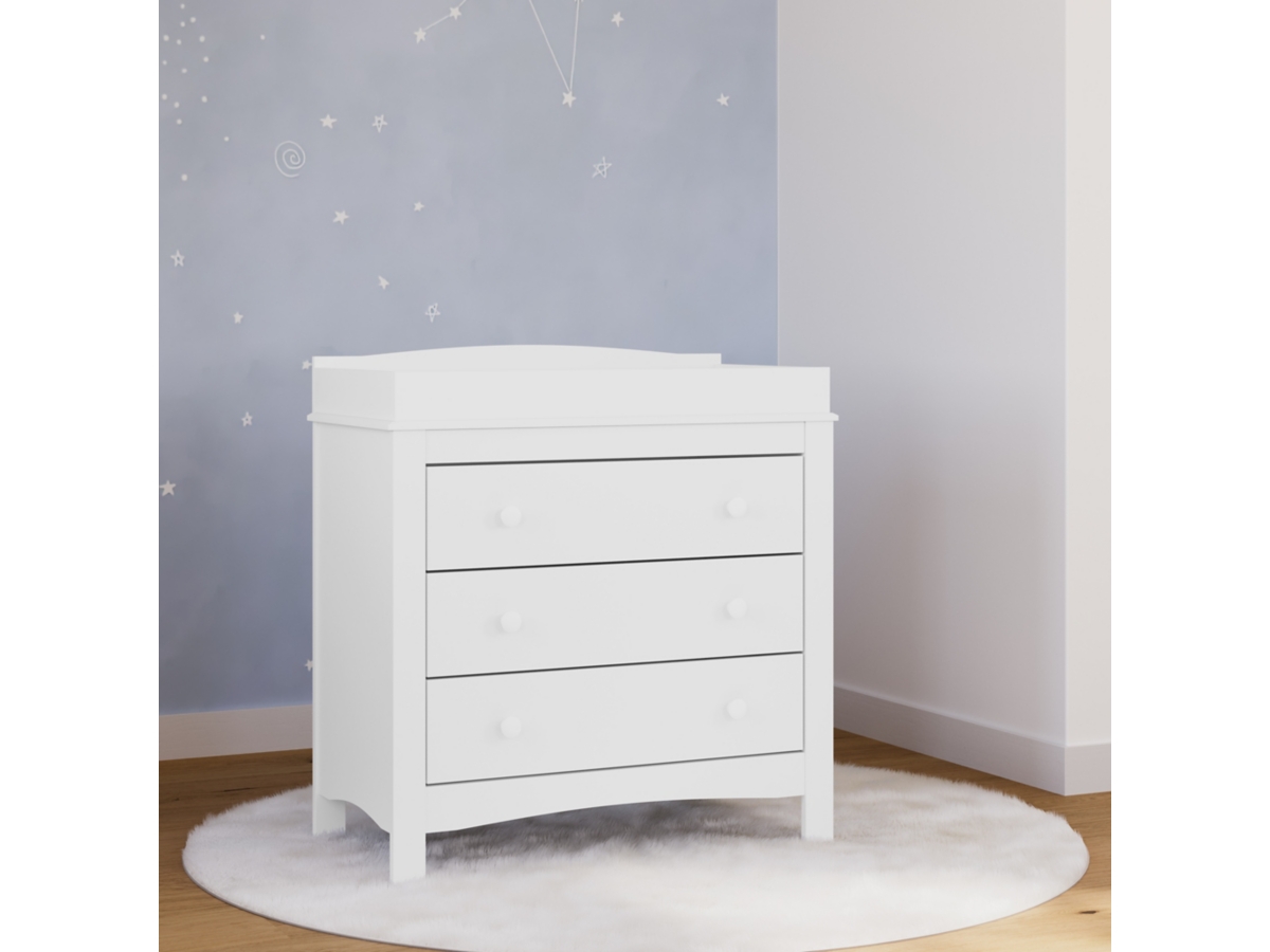 Graco Noah 3-Drawer Dresser With Removable Changing Topper  GREENGUARD  Gold Certified Nursery Dresser | Safe,