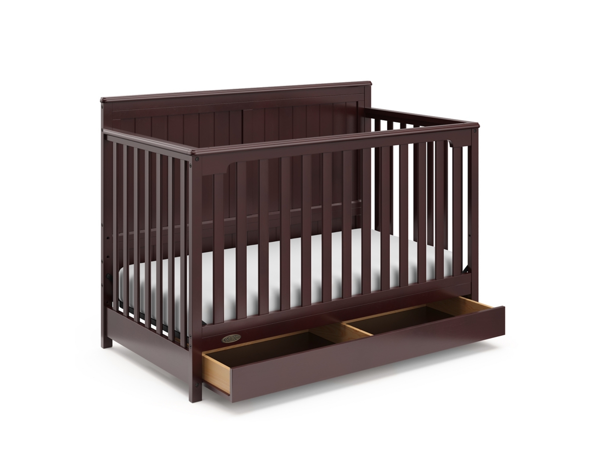 Espresso crib with drawer sale
