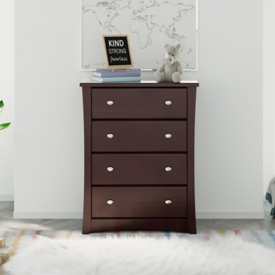 Storkcraft Crescent 4 Drawer Dresser, Espresso