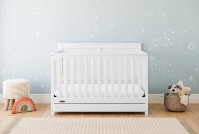 Graco Hadley 5-in-1 Convertible Crib with Drawer, White