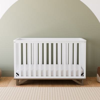 Storkcraft Santa Monica 5-in-1 Convertible Crib, White/Vintage Driftwood, rollover