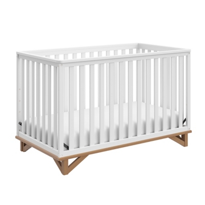Storkcraft Santa Monica 5-in-1 Convertible Crib, White/Vintage Driftwood, large