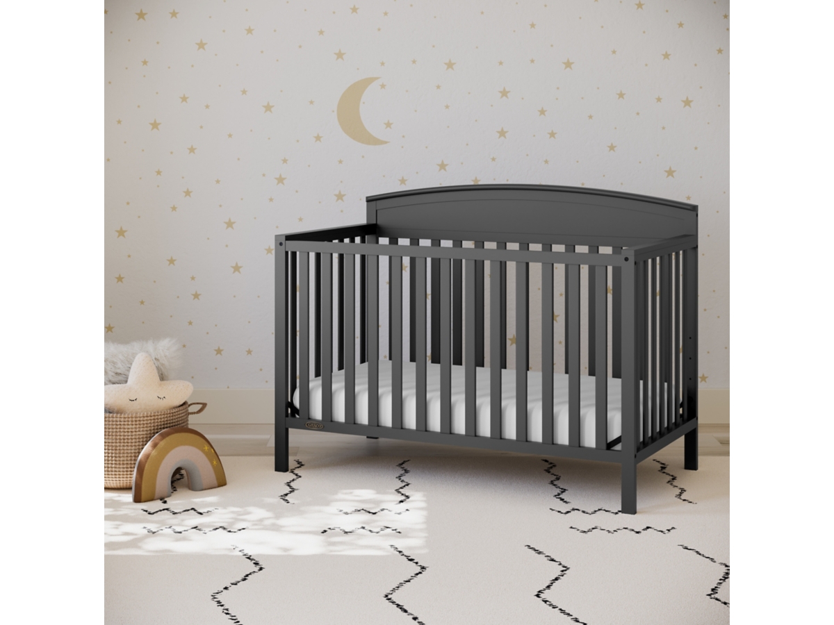 Graco grey crib best sale