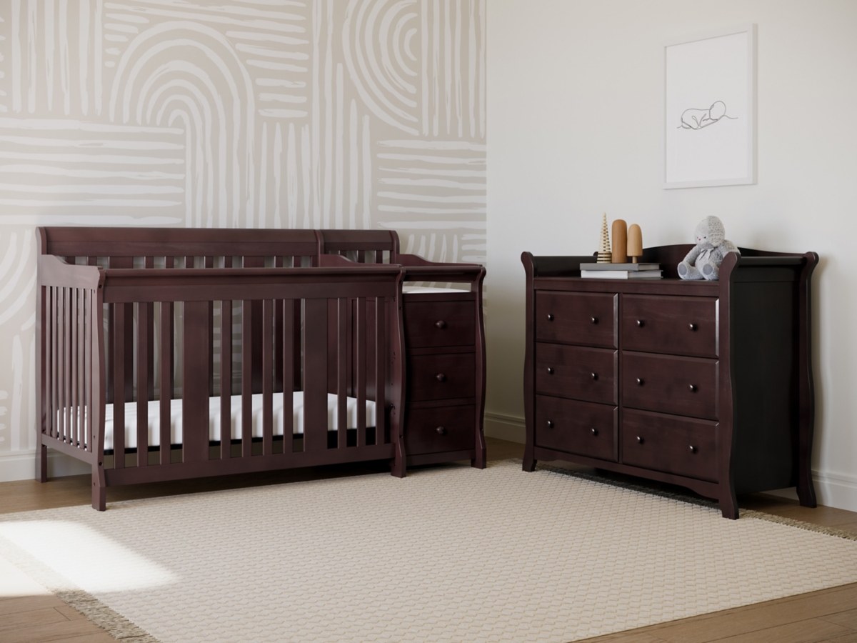 Storkcraft Portofino 5 in 1 Convertible Crib and Changer Ashley