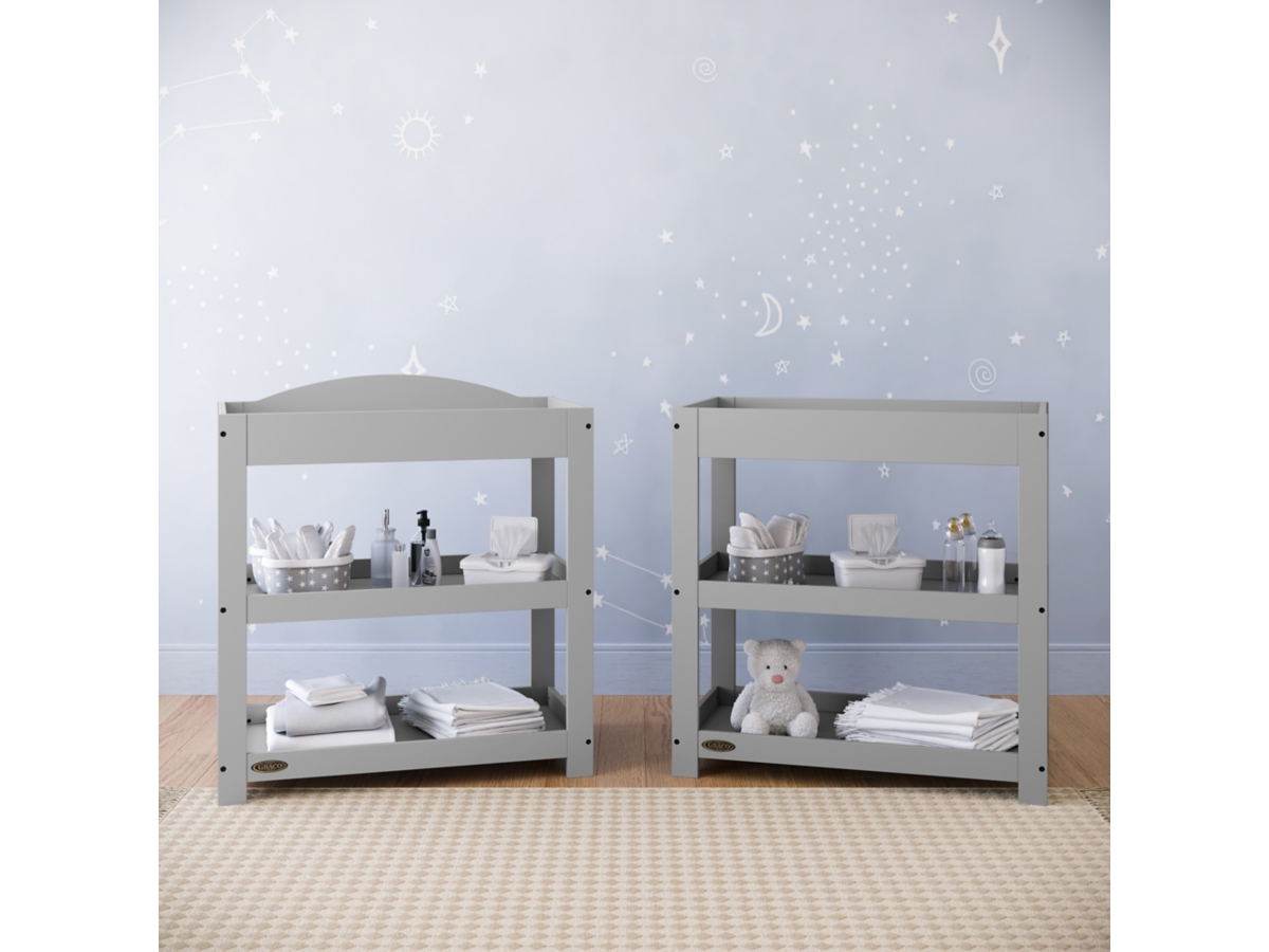 Pebble gray changing table best sale