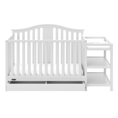 Graco Solano 5-in-1 Convertible Crib and Changer, White