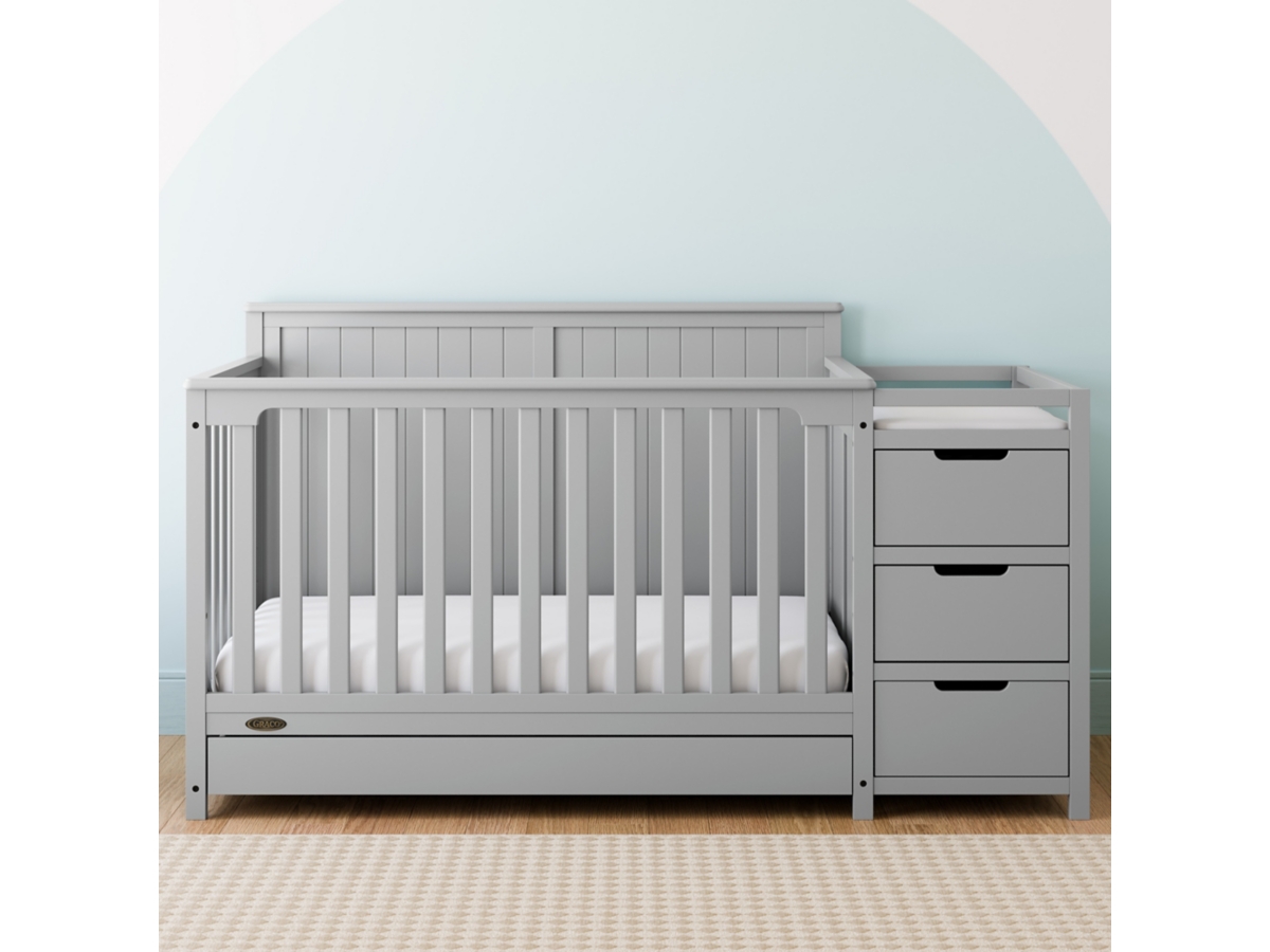 Graco Hadley 5 in 1 Convertible Crib and Changer Ashley