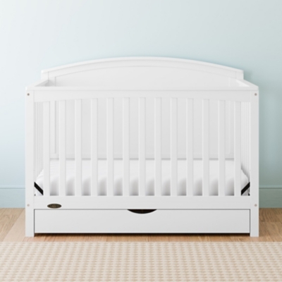 Graco Bellwood 5-in-1 Convertible Crib with Drawer, White