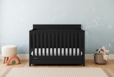 Graco Hadley 5-in-1 Convertible Crib with Drawer, Black