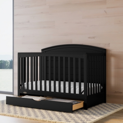 Graco Bellwood 5-in-1 Convertible Crib with Drawer, Black