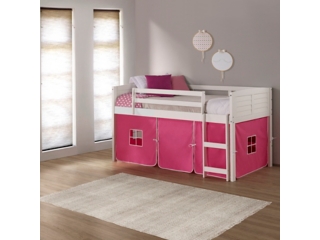 Donco Kids Louver Loft Bed with Tent