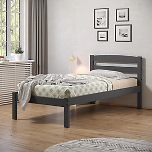 Donco Kids Econo Scandinavian Twin Bed, Dark Gray, rollover