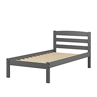 Donco Kids Econo Scandinavian Twin Bed, Dark Gray, large