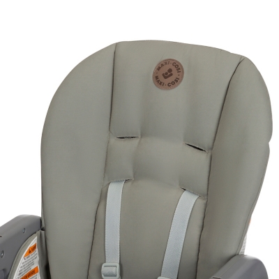Back of high chair showing canopy/cover