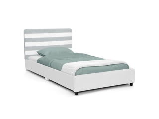 Delta Children Upholstered Twin Size Bed with Headboard