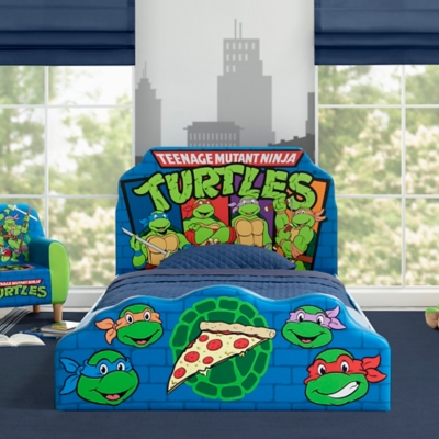 Delta Children Teenage Mutant Ninja Turtles Upholstered Twin Bed, Blue