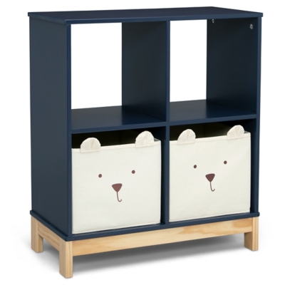 babyGap by Delta Children Brannan Bear Bookcase with Bins, Navy, large