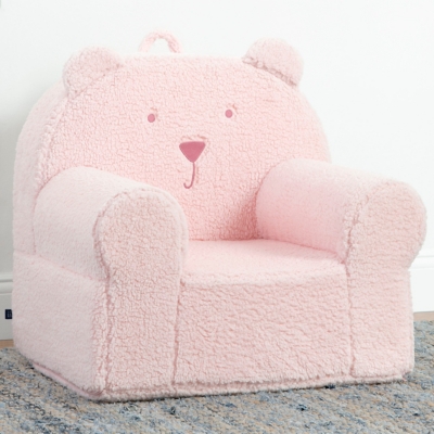 babyGap by Delta Children Sherpa Bear Chair, Blush