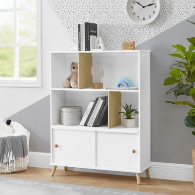 B600011297 Delta Children Essex Bookcase, Bianca White/Natura sku B600011297