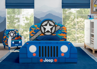 Delta Children Jeep Upholstered Twin Bed - Thumbnail 5