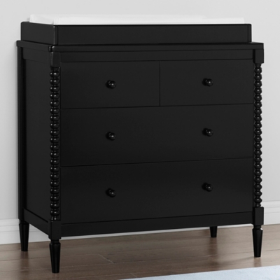 Delta Children Saint 4 Drawer Dresser with Changing Top, Black