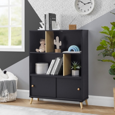 B600011312 Delta Children Essex Bookcase, Ebony/Natural sku B600011312