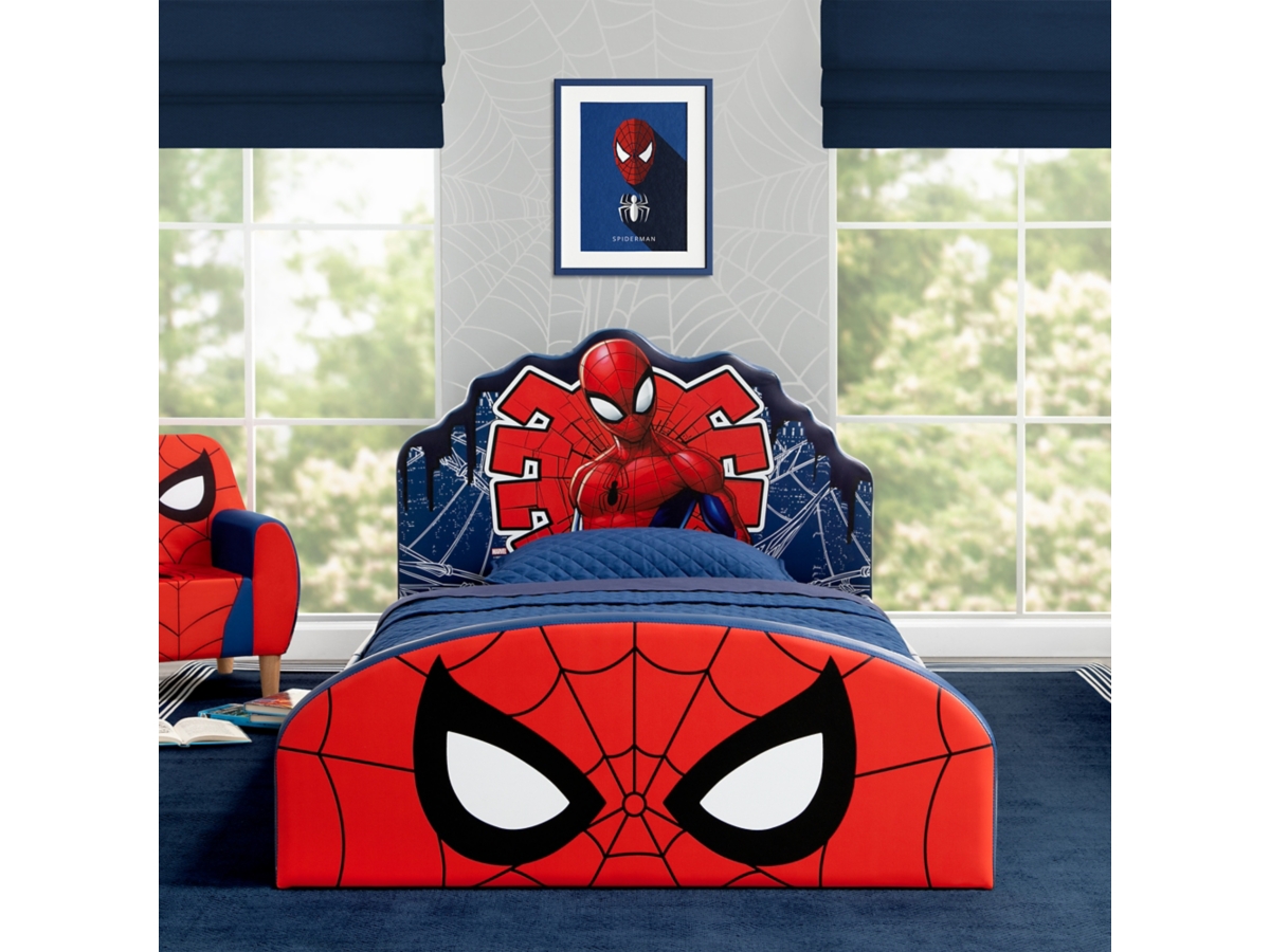 Delta Children Marvel Spider-Man Upholstered Twin Bed Ashley