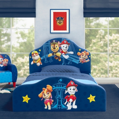 Delta Children PAW Patrol Upholstered Twin Bed, Blue