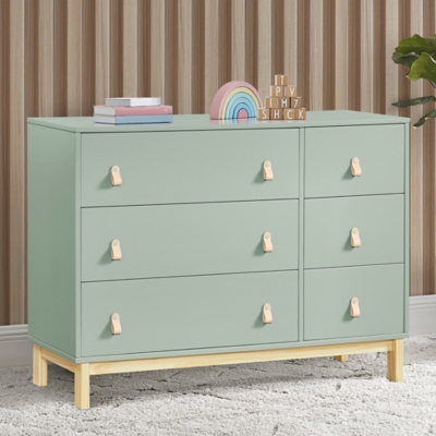 babyGap by Delta Children Legacy 6 Drawer Dresser, Sage Green/Natural