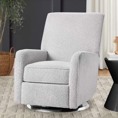 Delta Children Nest Nursery Swivel Recliner, Fog, rollover