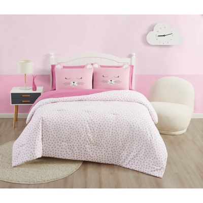 B600011350 My World Cat Nap 7 Piece Full Bed in a Bag, Pink/W sku B600011350