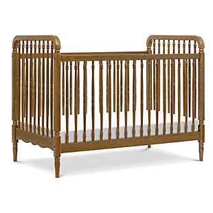 Namesake Liberty 3-in-1 Convertible Spindle Crib with Toddler Bed Conversion Kit, Natural Walnut, large