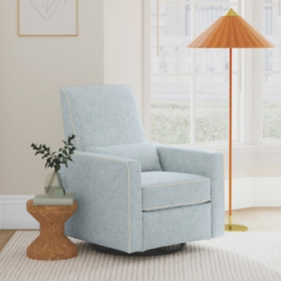 DaVinci Piper Recliner and Swivel Glider, Heathered Blue, rollover