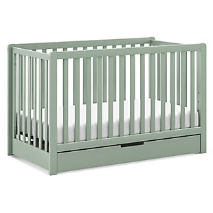 Carter's Colby 4-in-1 Convertible Crib with Trundle Drawer, Light Sage, large