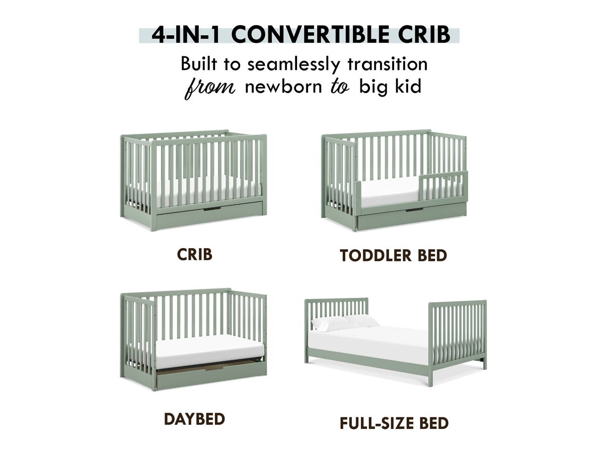 4 in 1 convertible crib with drawer hotsell