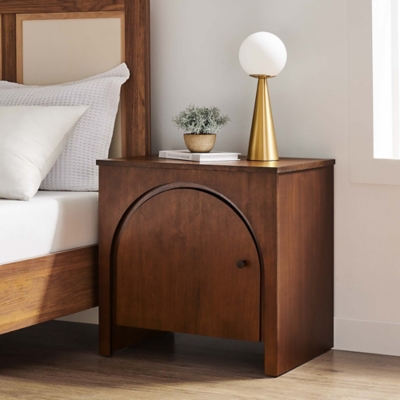 B600011550 Appia 24 Nightstand with Cabinet, Walnut sku B600011550