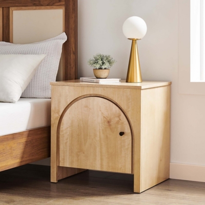 Appia 24 Nightstand with Cabinet, Oak