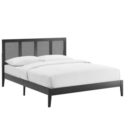 Modway Sirocco Queen Panel Platform Bed, Black, large