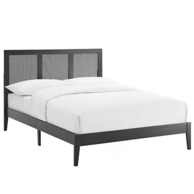 Modway Sirocco Panel Platform Bed, Black, grid