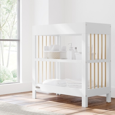Graco Teddi Changing Table, White/Driftwood, rollover