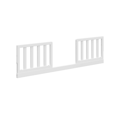 White guard rails separated shown at an angle
