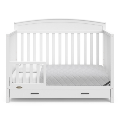 Graco Toddler Safety Guardrail (Slats), White, large