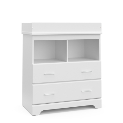 Storkcraft Brookside 2-Drawer Changing Chest, White, large