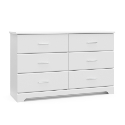 Storkcraft Brookside 6 Drawer Double Dresser, White, large
