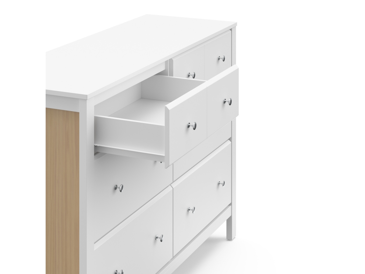 ☆HAH ARCHIVE☆ Curator Crossback White s#cw Storkcraft Moss 6 Drawer Double Dresser - White | The Home