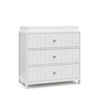 Graco Teddi 3 Drawer Chest with Changing Topper, White, large