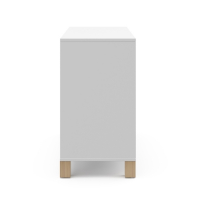 Back or side profile of tall dresser with legs