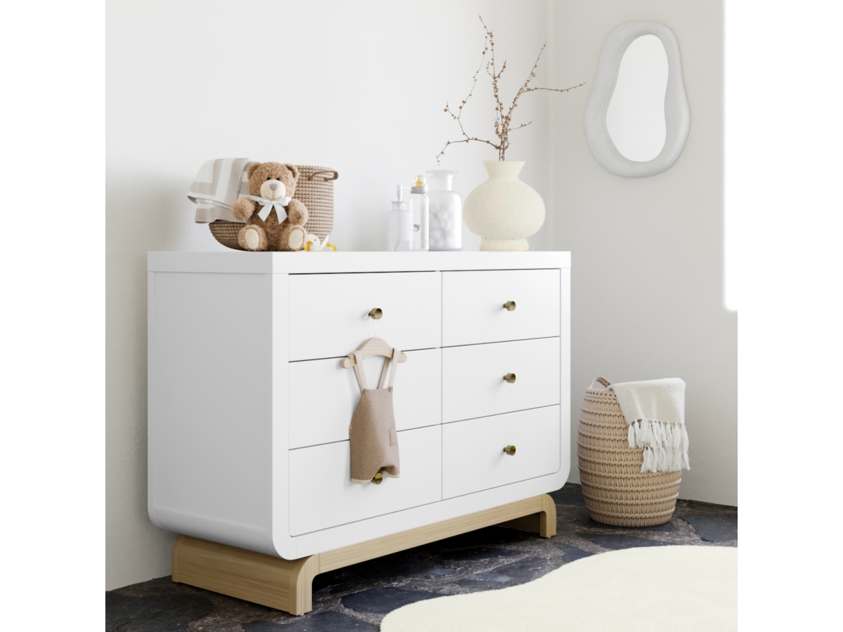 Double Dresser White Baby Chest Of Drawers Bedroom Furniture