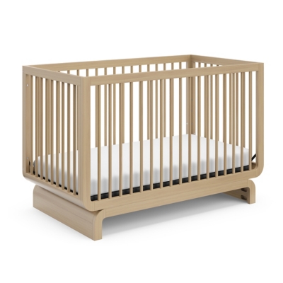 Storkcraft Santorini 5-in-1 Convertible Crib with Guardrail, Driftwood, large