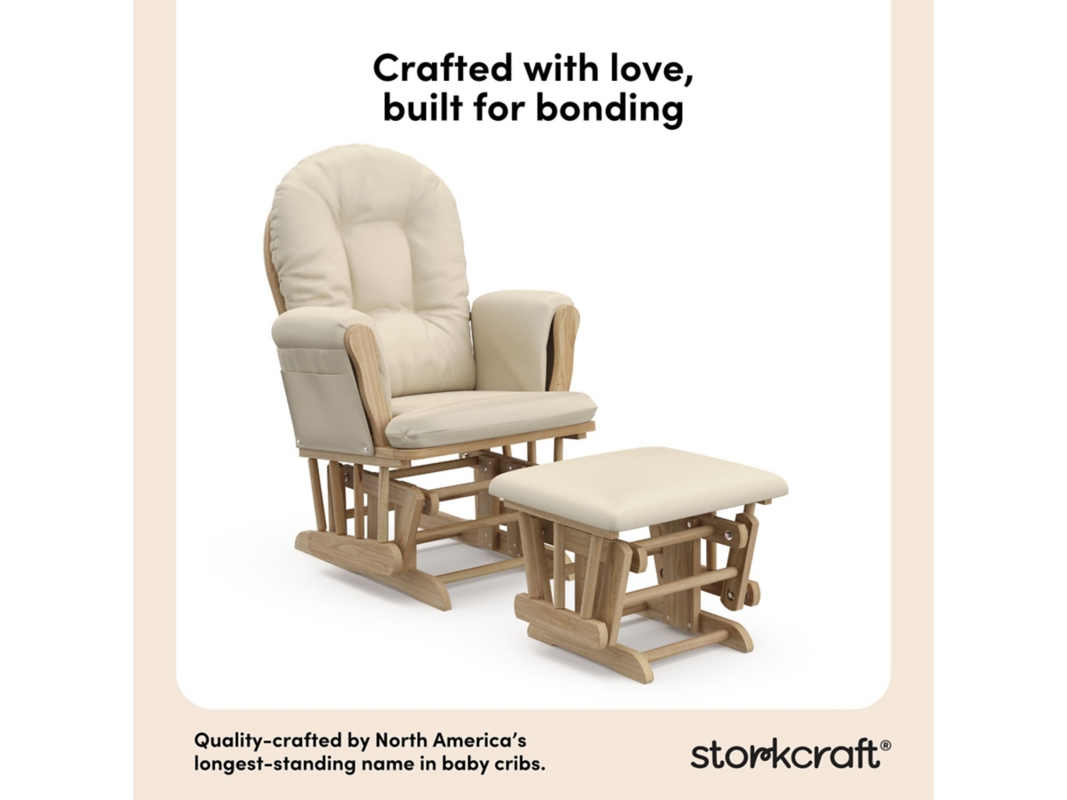 Storkcraft Hoop Glider and Ottoman Ashley